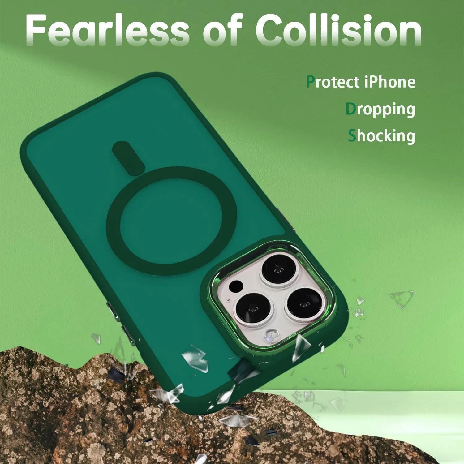 Magnetic Case for iPhone 11 [MagSafe Compatible] - Translucent Matte Slim Thin Shockproof Protective Cover for Women, Men, and Girls, Compatible with iPhone 11, Green