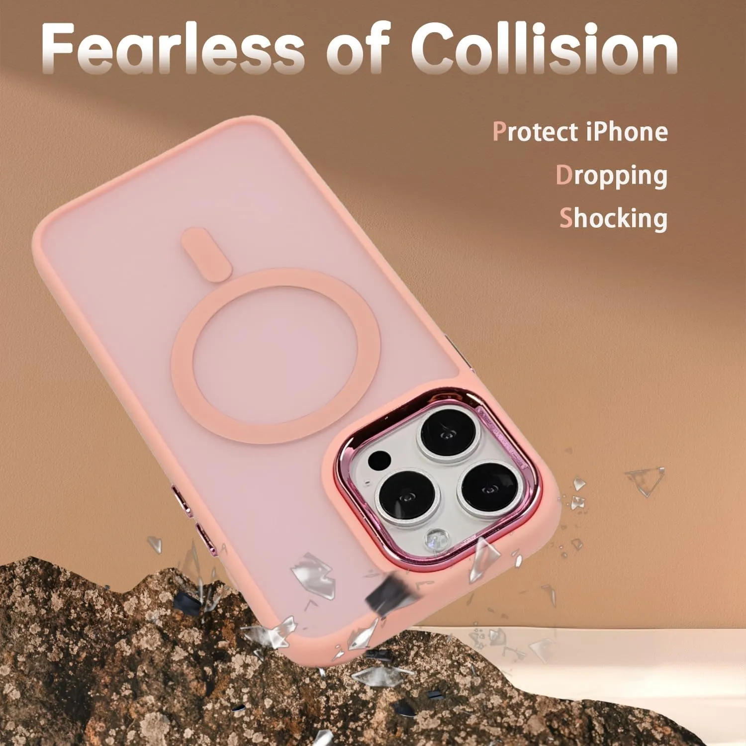 Magnetic Case for iPhone 11 [MagSafe Compatible] - Translucent Matte Slim Thin Shockproof Protective Cover for Women, Men, and Girls, Compatible with iPhone 11, Pink