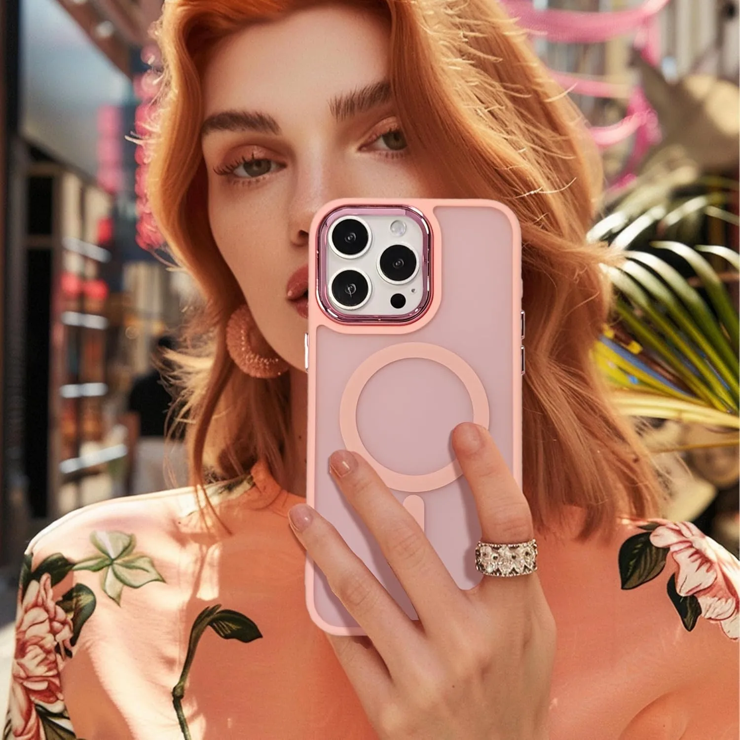 Magnetic Case for iPhone 11 [MagSafe Compatible] - Translucent Matte Slim Thin Shockproof Protective Cover for Women, Men, and Girls, Compatible with iPhone 11, Pink