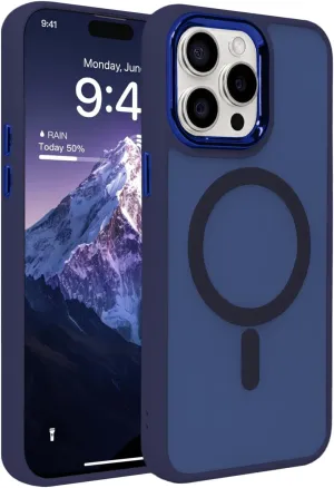 Magnetic Case for iPhone 13 [MagSafe Compatible] - Translucent Matte Slim Thin Shockproof Protective Cover for Women, Men, and Girls, Compatible with iPhone 13, Navy Blue
