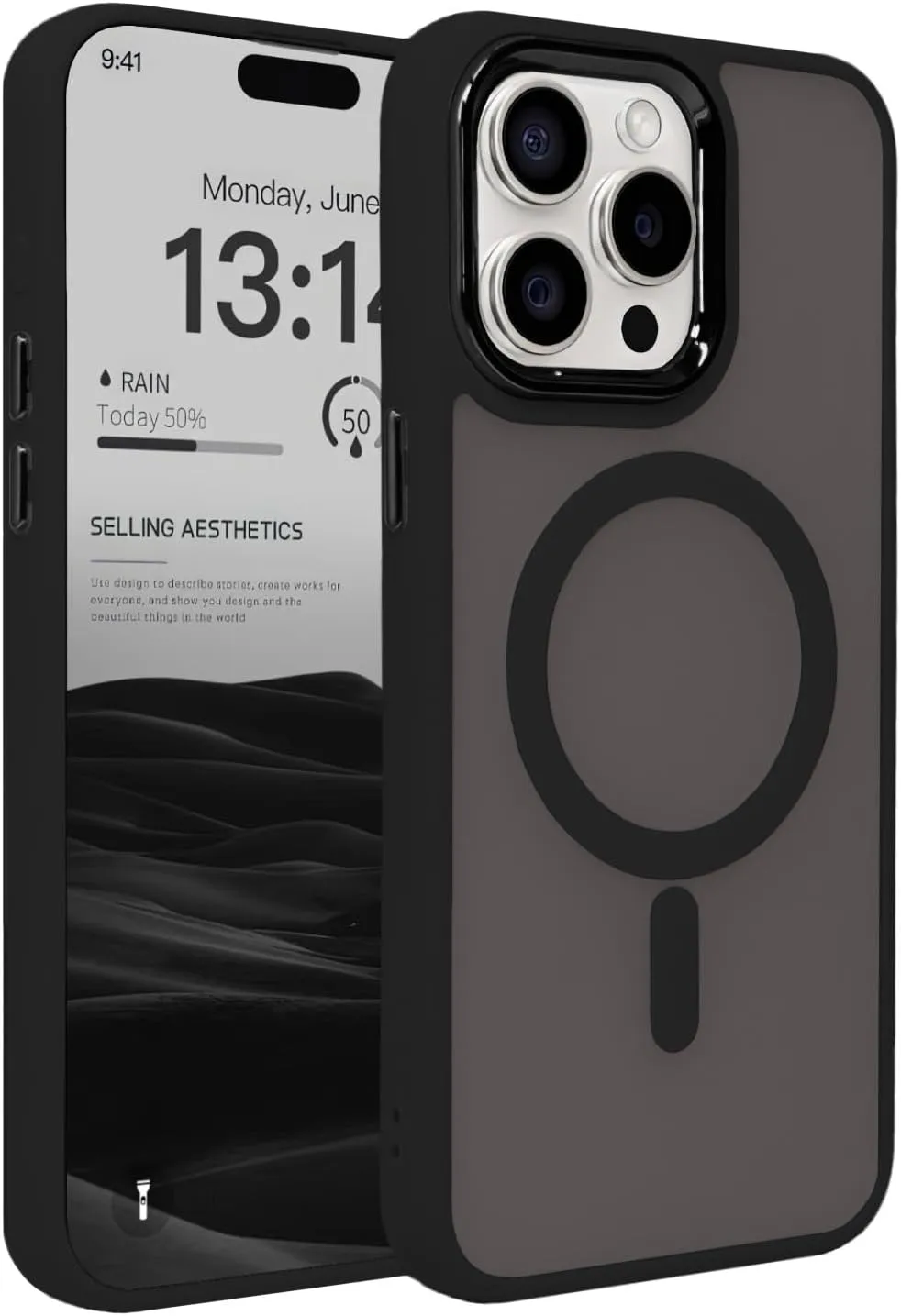 Magnetic Case for iPhone XR [MagSafe Compatible] - Translucent Matte Slim Thin Shockproof Protective Cover for Women, Men, and Girls, Compatible with iPhone XR, Black