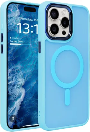 Magnetic Case for iPhone XR [MagSafe Compatible] - Translucent Matte Slim Thin Shockproof Protective Cover for Women, Men, and Girls, Compatible with iPhone XR, Lake Blue