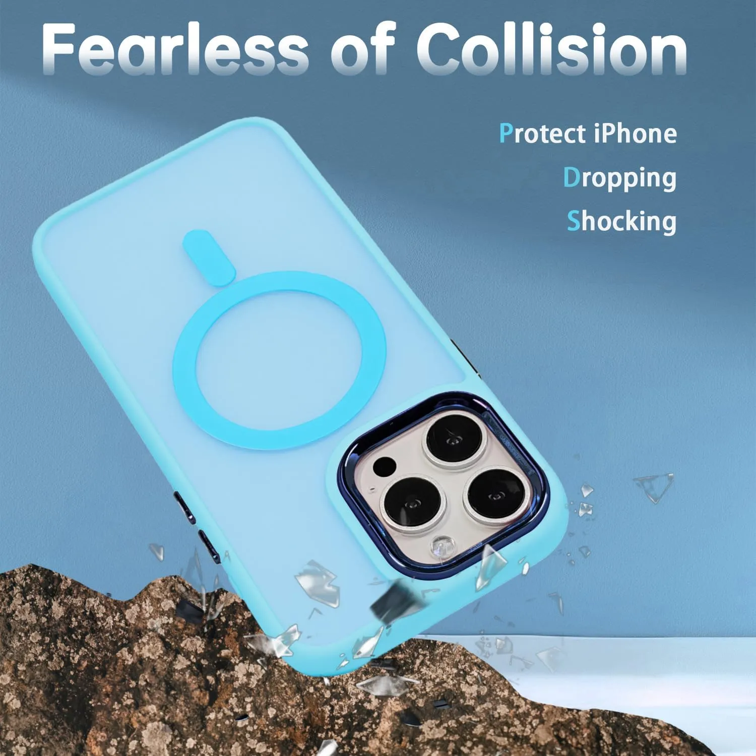 Magnetic Case for iPhone XR [MagSafe Compatible] - Translucent Matte Slim Thin Shockproof Protective Cover for Women, Men, and Girls, Compatible with iPhone XR, Lake Blue