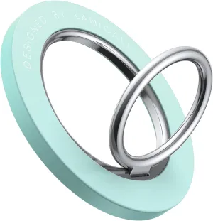 Magnetic Phone Ring Holder for Mag Safe - Lamicall Magnetic Finger Phone Ring Stand Holder, Magnet Ring Grip, Compatible with iPhone 14 Plus 13 12, Pro, Pro Max, Mini, Grass Green