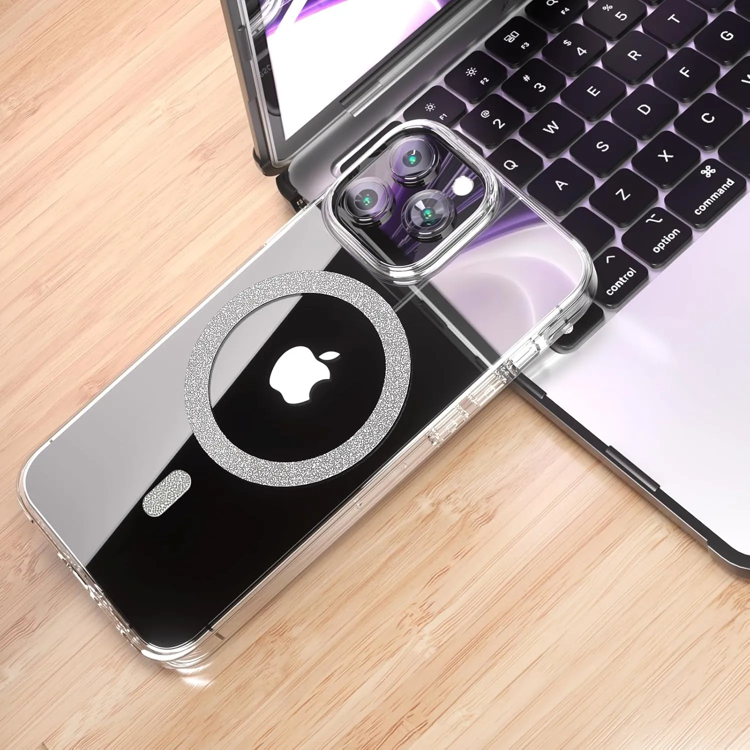 Magnetic Ring,Compatible with MagSafe Stickers,Supports Wireless Charging,Universal Magnetic Conversion Kit,Suitable for iPhone 15/14/13/12/11,Galaxy S23/S22/S21 All Phones- 5 Pack(Silver)