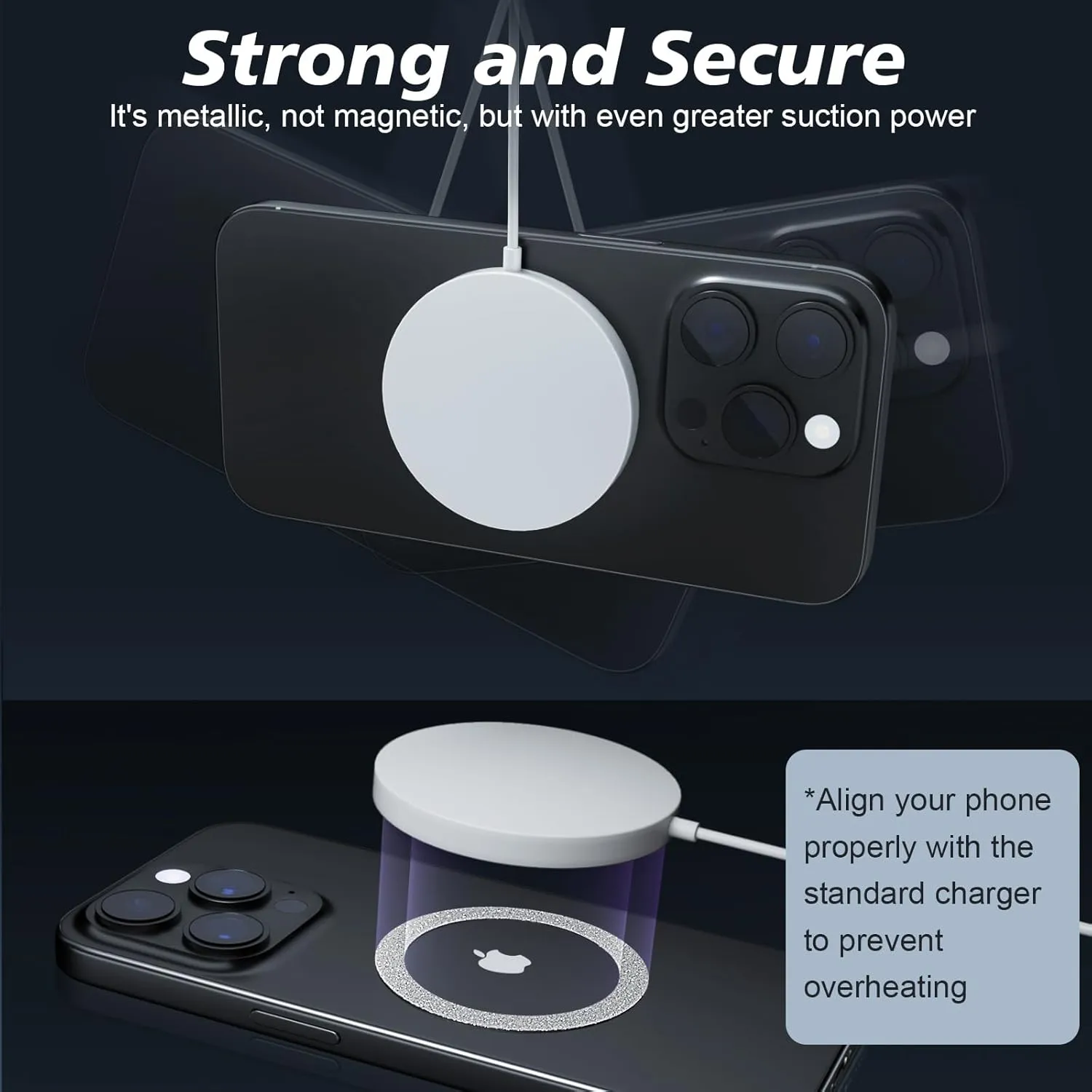 Magnetic Ring,Compatible with MagSafe Stickers,Supports Wireless Charging,Universal Magnetic Conversion Kit,Suitable for iPhone 15/14/13/12/11,Galaxy S23/S22/S21 All Phones- 5 Pack(Silver)