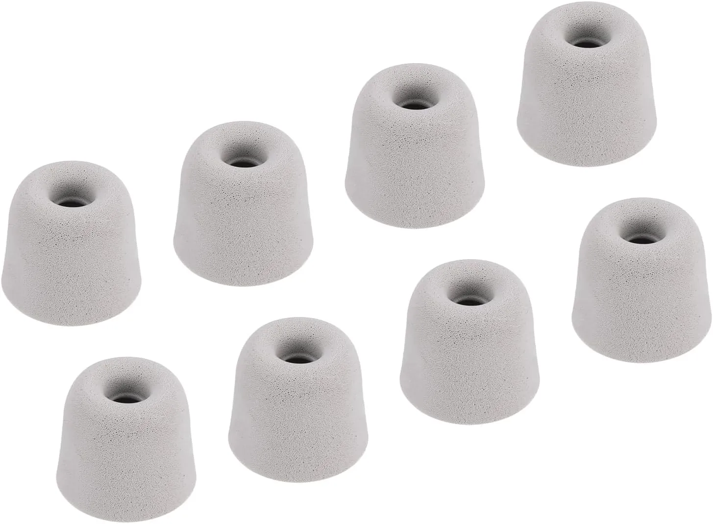 MECCANIXITY Replacement Foam Ear Tips Earbuds Bud 3-4mm Middle Size Earbuds Tips for Earphones Silver 8 Pcs