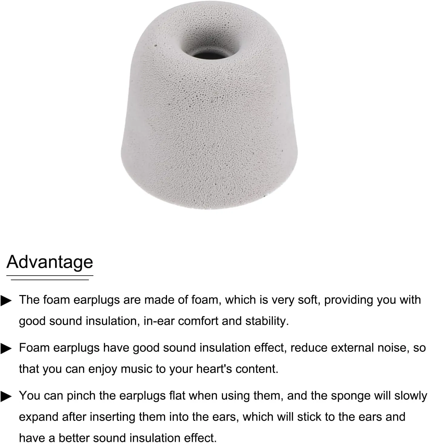 MECCANIXITY Replacement Foam Ear Tips Earbuds Bud 3-4mm Middle Size Earbuds Tips for Earphones Silver 8 Pcs