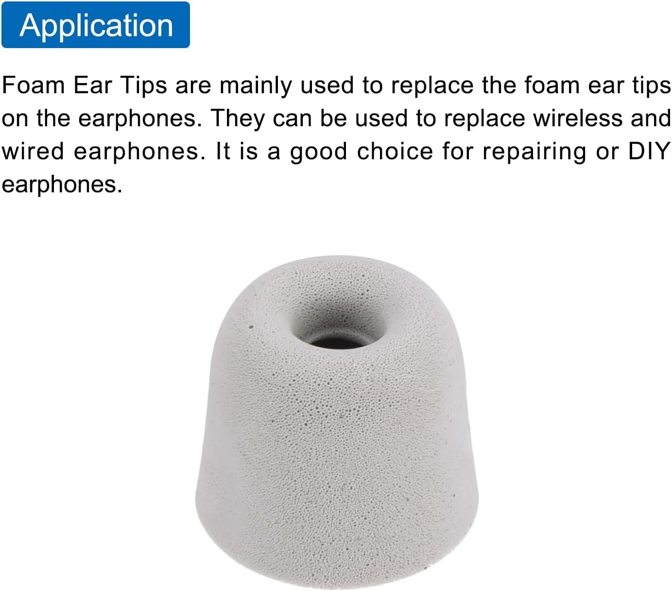 MECCANIXITY Replacement Foam Ear Tips Earbuds Bud 3-4mm Middle Size Earbuds Tips for Earphones Silver 8 Pcs