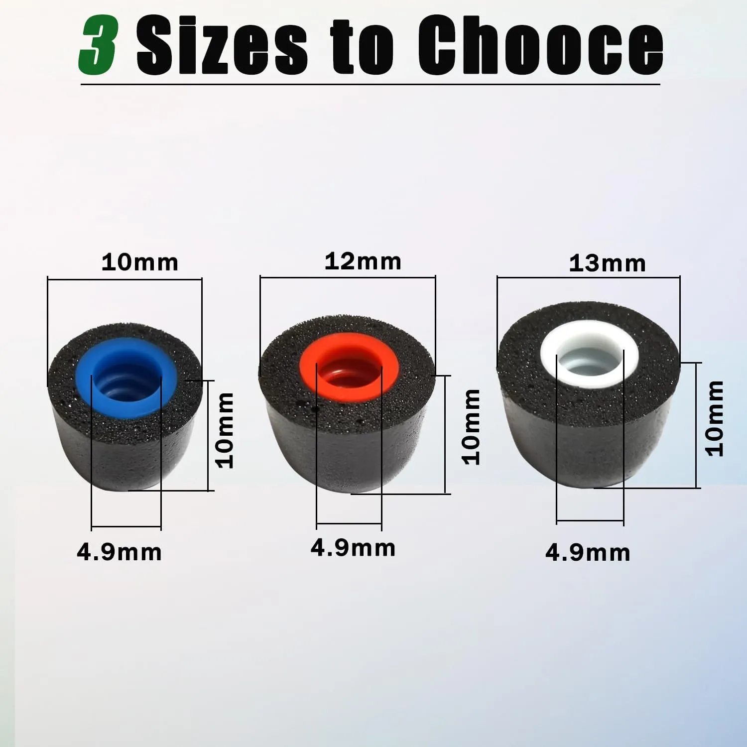 Memory Foam Tips Replacement Ear Tips Fit 5mm-7mm Anti-Slip Isolation Noise Replacement Earbuds Tips for in-Ear Earphones with Storage Box