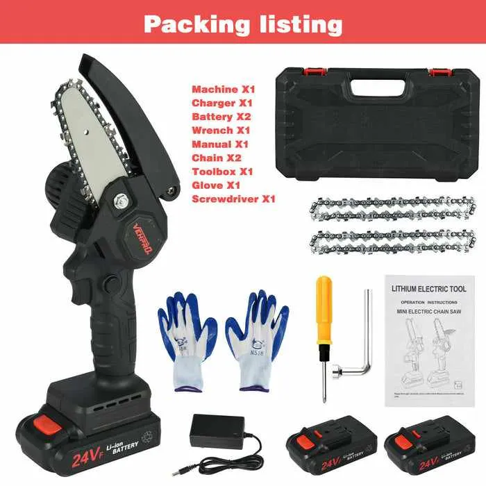 Mini Electric Battery Powered Cordless Chainsaw