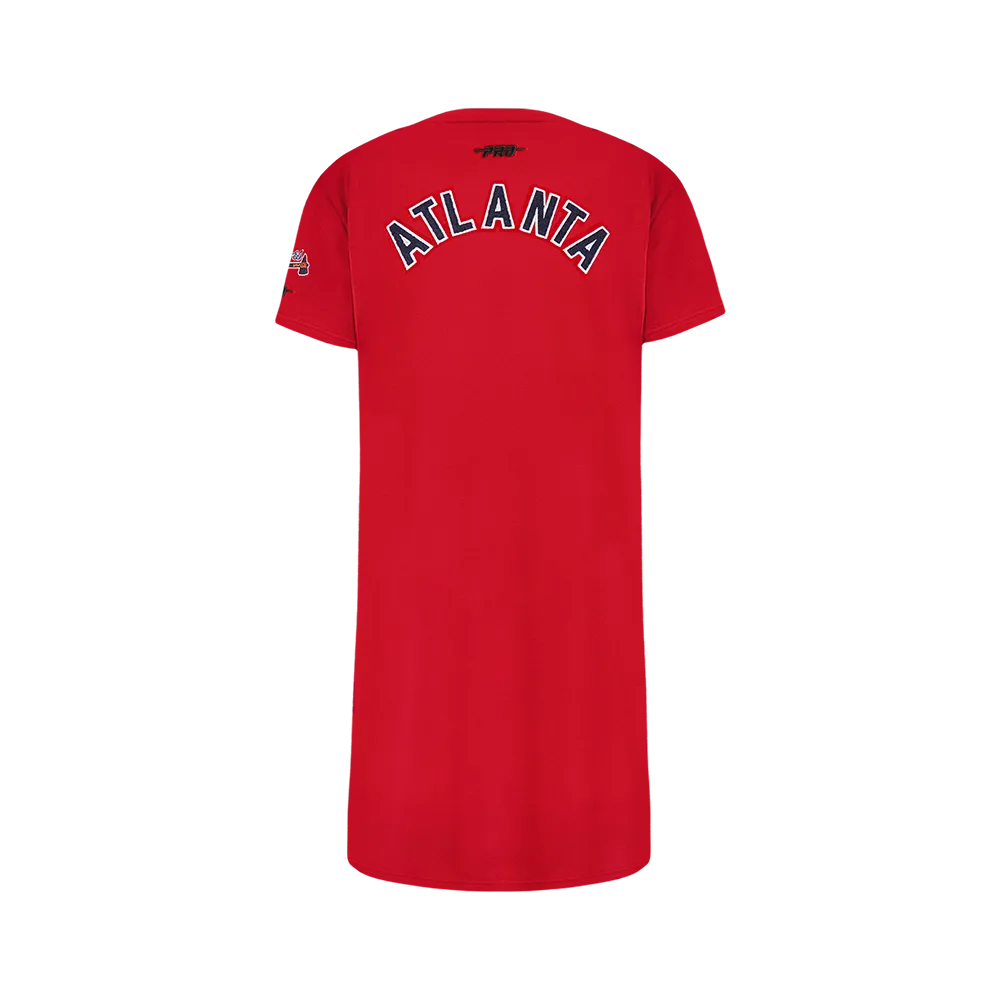 MLB ATLANTA BRAVES CLASSIC BIG GIRLS TOP DRESS (RED)