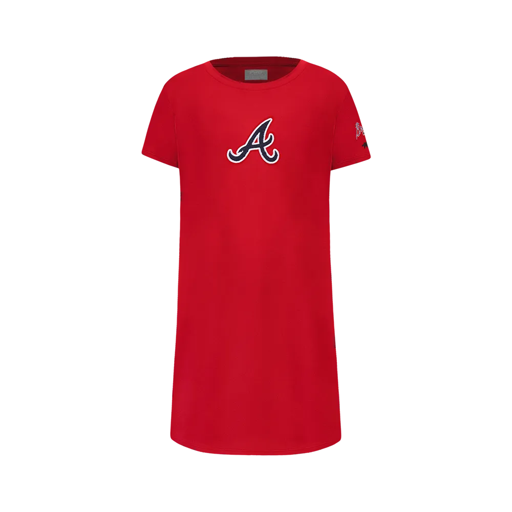 MLB ATLANTA BRAVES CLASSIC BIG GIRLS TOP DRESS (RED)