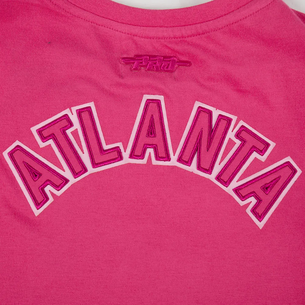 MLB ATLANTA BRAVES TRIPLE PINK BIG GIRLS TOP DRESS (BEETROOT PURPLE)