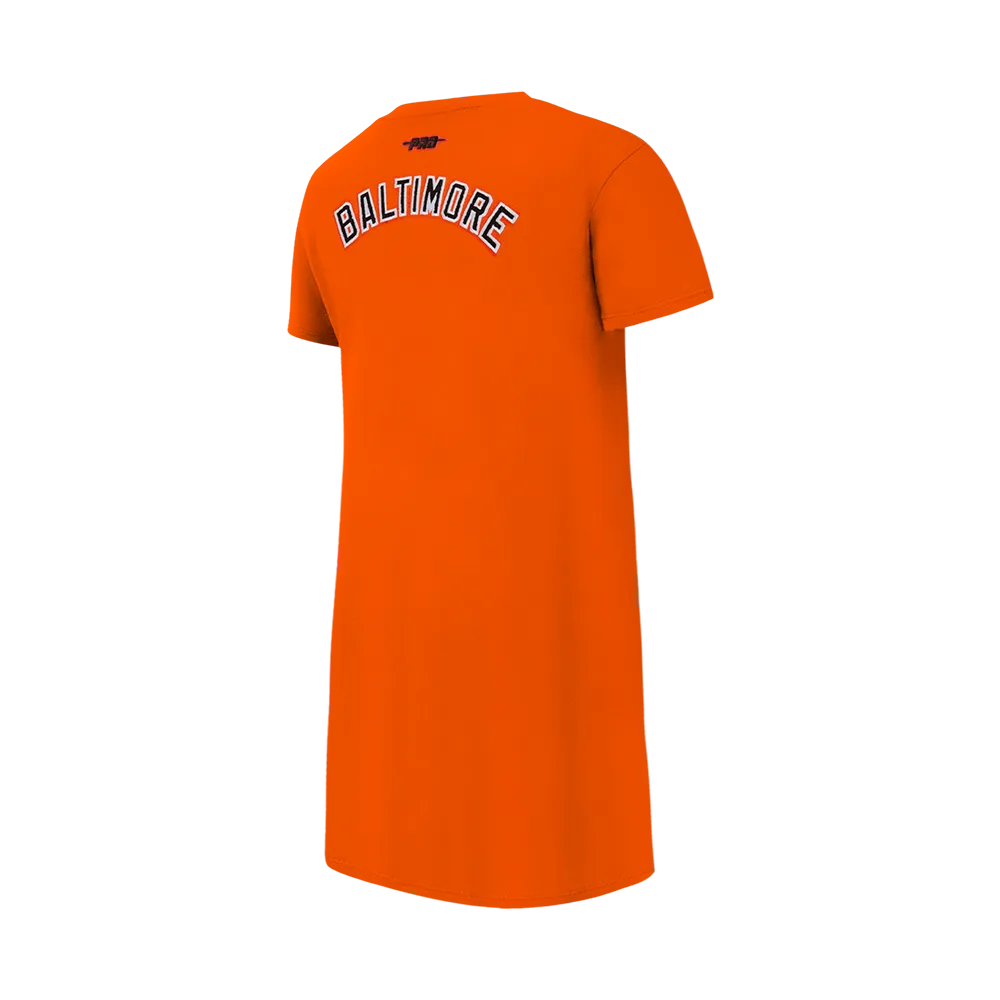 MLB BALTIMORE ORIOLES CLASSIC BIG GIRLS TOP DRESS (ORANGE)