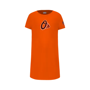 MLB BALTIMORE ORIOLES CLASSIC BIG GIRLS TOP DRESS (ORANGE)