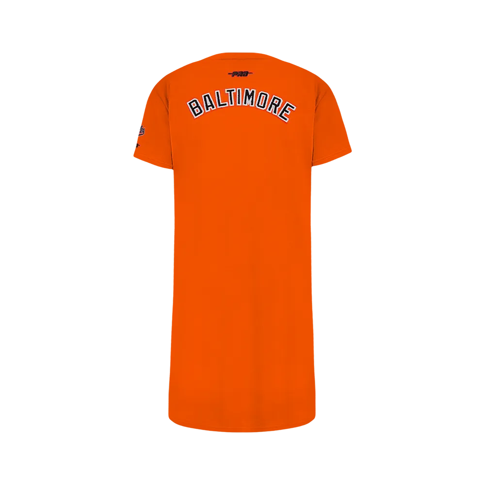 MLB BALTIMORE ORIOLES CLASSIC BIG GIRLS TOP DRESS (ORANGE)