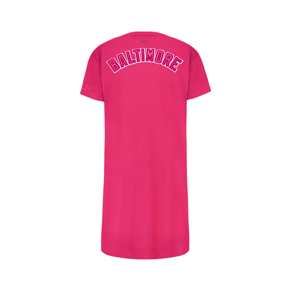 MLB BALTIMORE ORIOLES TRIPLE PINK BIG GIRLS TOP DRESS (BEETROOT PURPLE)