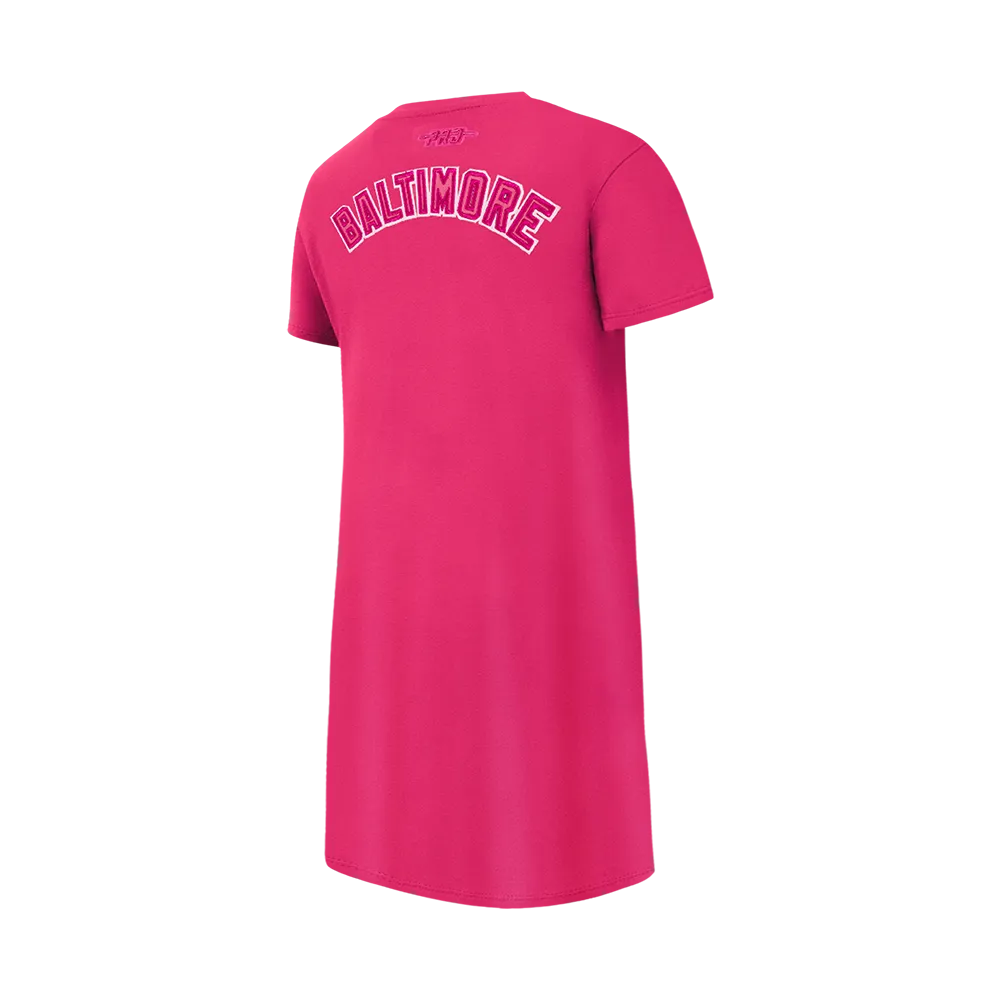 MLB BALTIMORE ORIOLES TRIPLE PINK BIG GIRLS TOP DRESS (BEETROOT PURPLE)