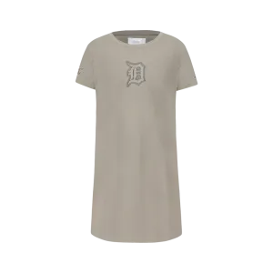 MLB DETROIT TIGERS NEUTRAL BIG GIRLS TOP DRESS (TAUPE)