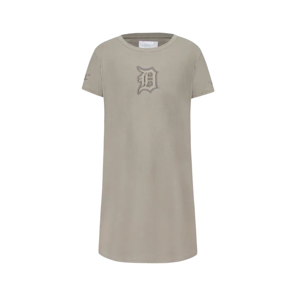 MLB DETROIT TIGERS NEUTRAL BIG GIRLS TOP DRESS (TAUPE)