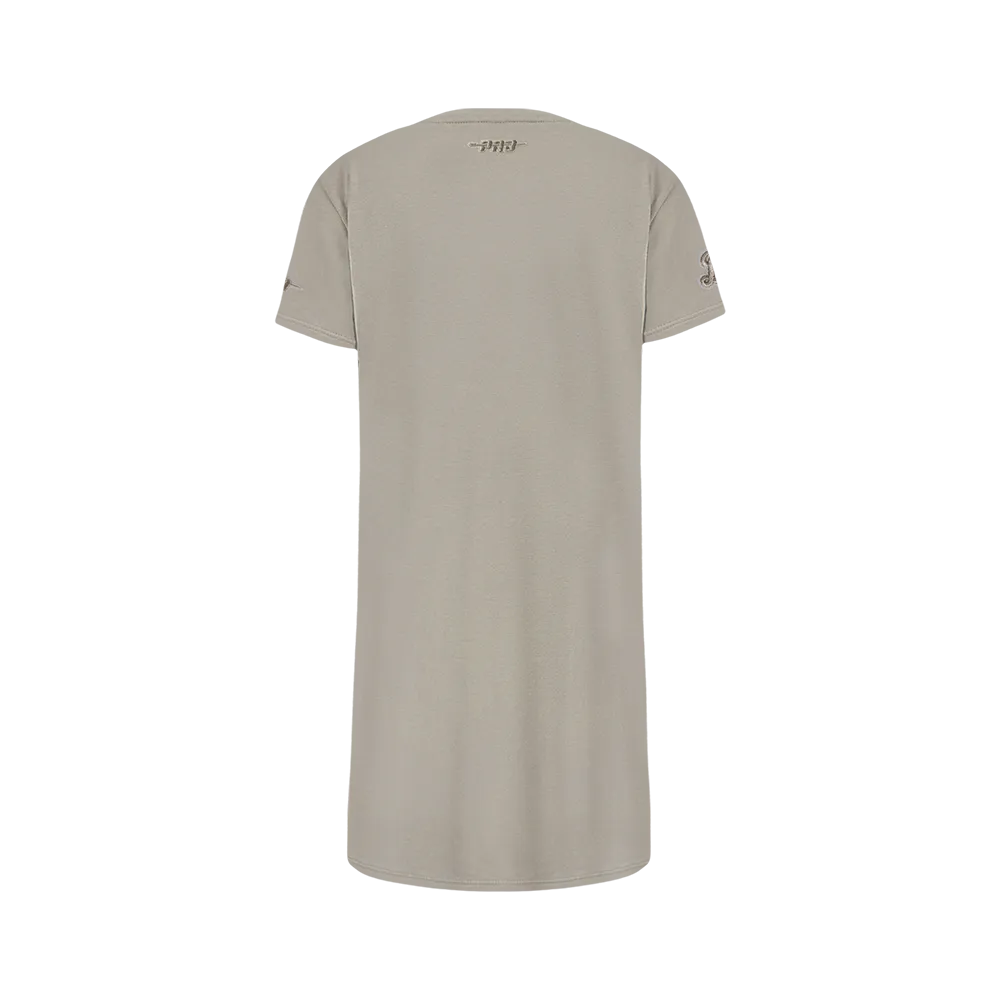 MLB DETROIT TIGERS NEUTRAL BIG GIRLS TOP DRESS (TAUPE)