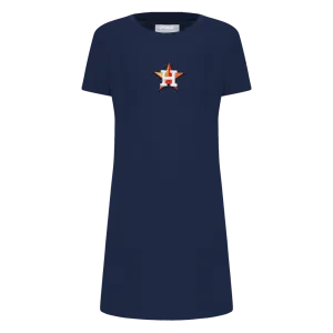 MLB HOUSTON ASTROS CLASSIC BIG GIRLS TOP DRESS (MIDNIGHT NAVY)