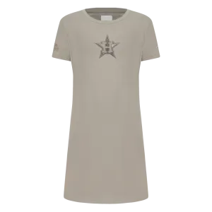 MLB HOUSTON ASTROS NEUTRAL BIG GIRLS TOP DRESS (TAUPE)