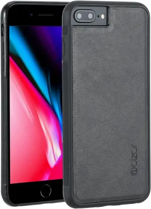 molzar GripBig Series for iPhone 8 Plus/7 Plus/6 Plus Case, Built-in Metal Plate for Magnetic Mount, Works with Qi-Certified Chargers, Compatible with iPhone 8P/7P/6sP/6P, Black/Black