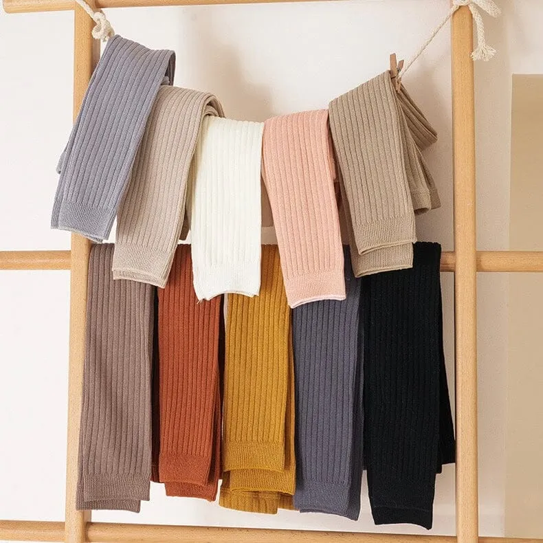 Momo Solid Color Ribbed Leggings