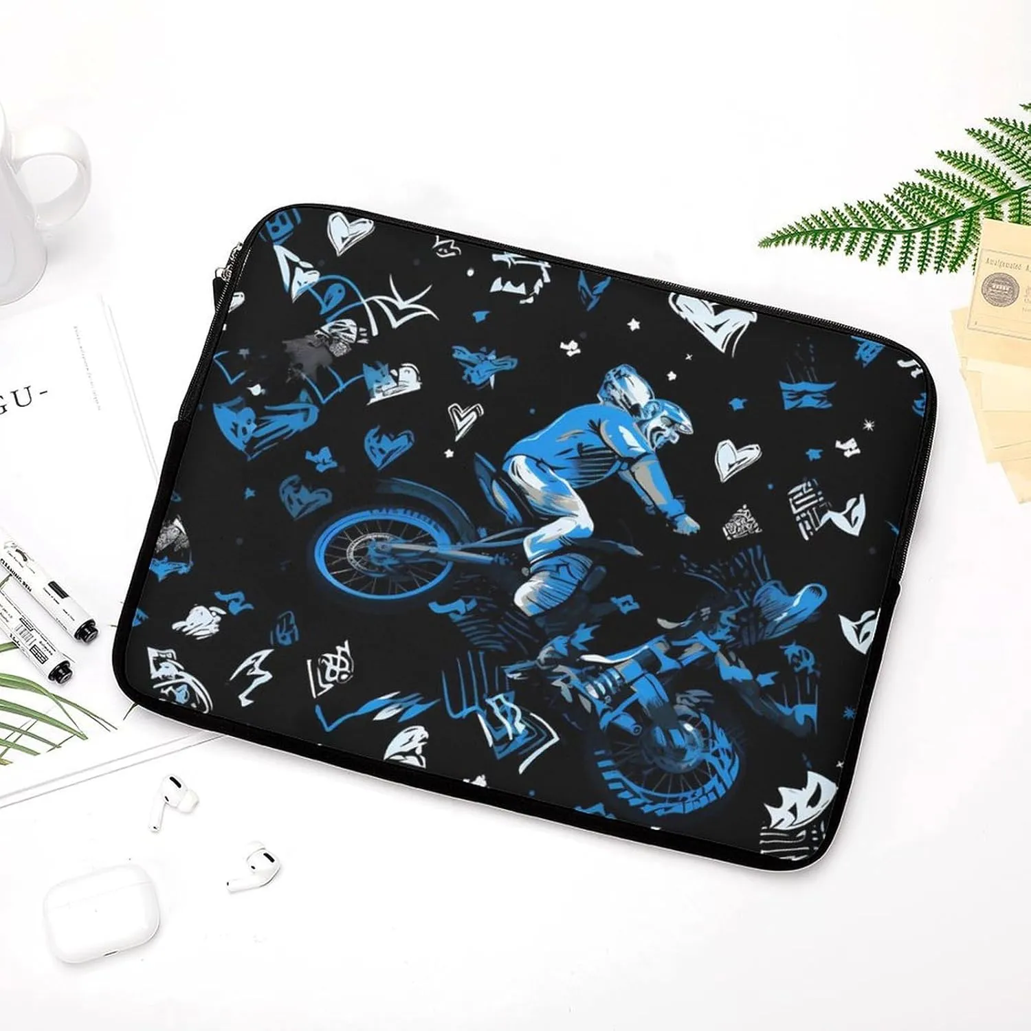 Motorcycle Laptop Case Sleeve Bag 15inch Durable Shockproof Protective Computer Carrying Cover Briefcase