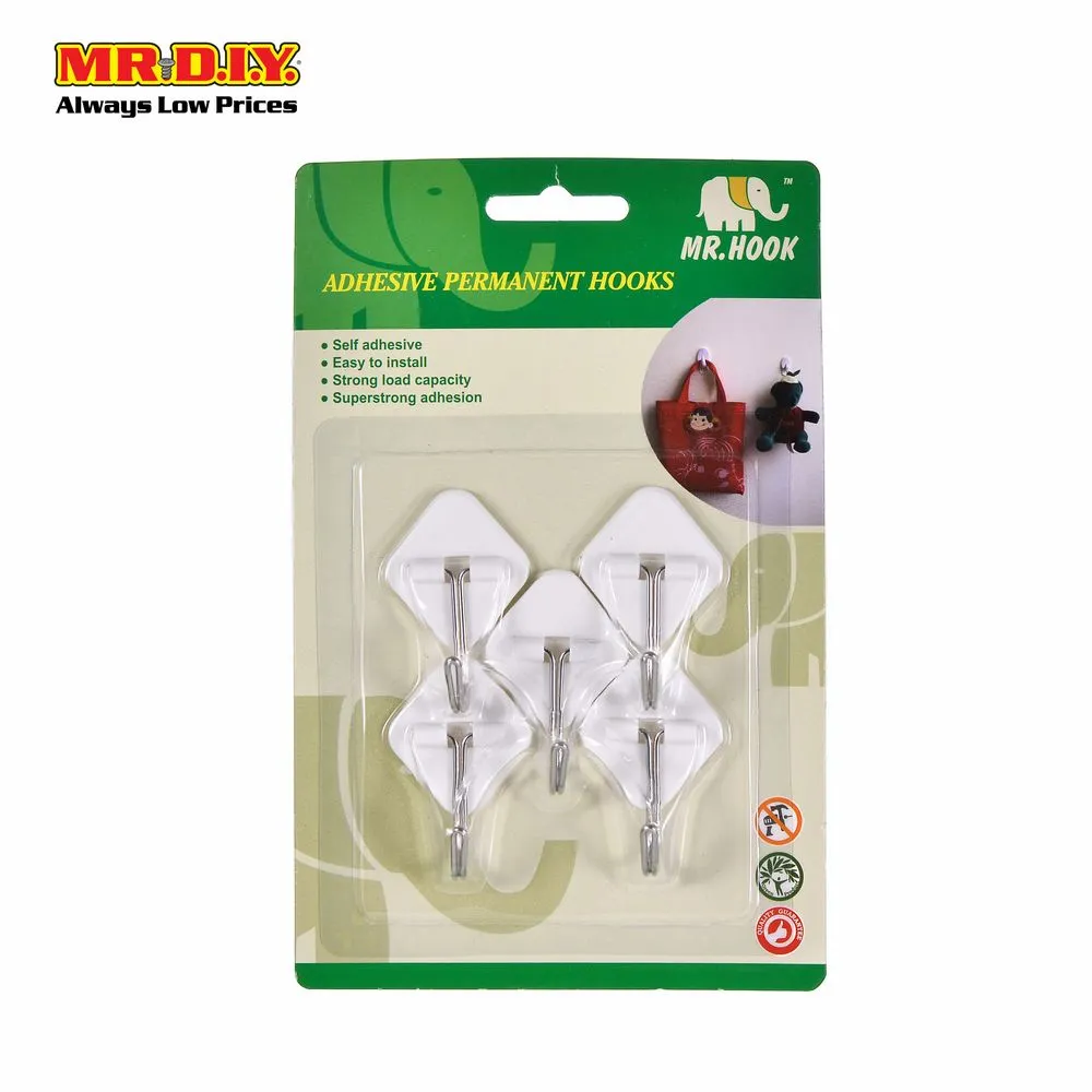 MR HOOK Adhesive Permanent Plastic Hook