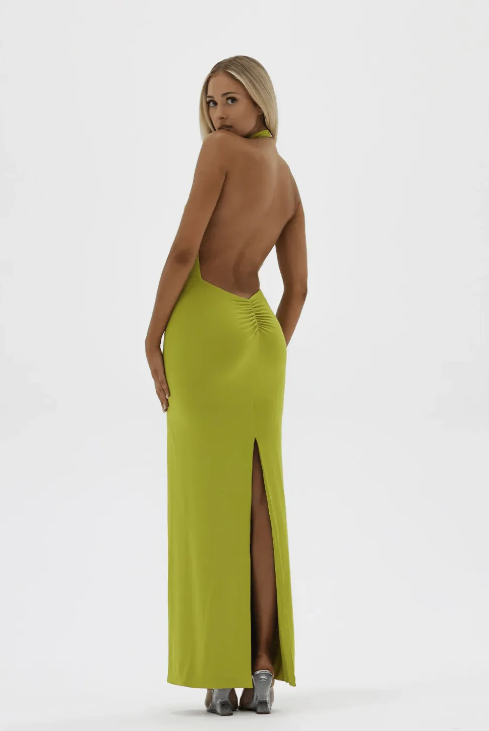 Natalie Rolt - Karolina Dress in Chartreuse