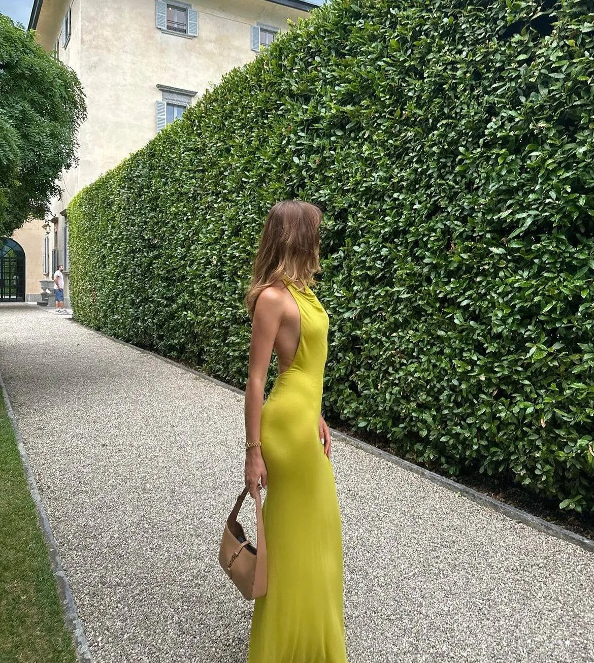 Natalie Rolt - Karolina Dress in Chartreuse