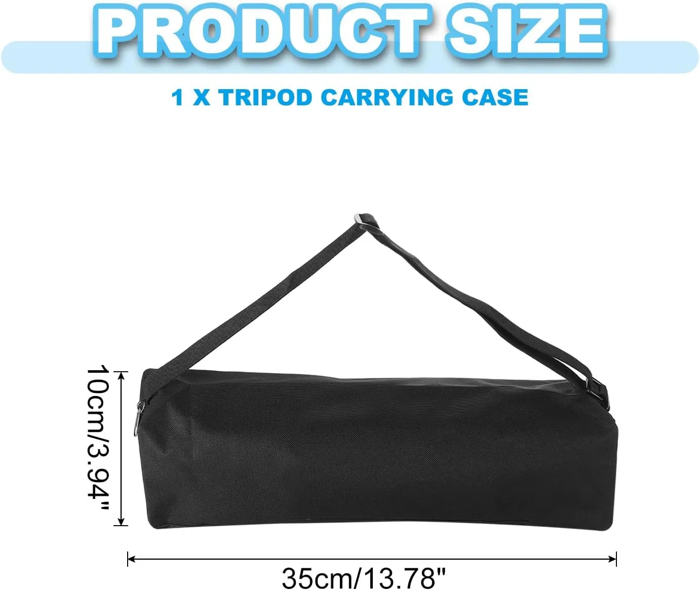 PATIKIL Tripod Carrying Case, Nylon Padded Carrying Tripod Bag with Handles for Light Stands Tripod Photography Accessories, Black 35cm