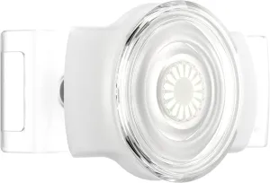 PopSockets Phone Grip Slide for Phones and Cases, Sliding Phone Grip with Expanding Kickstand - White and Clear