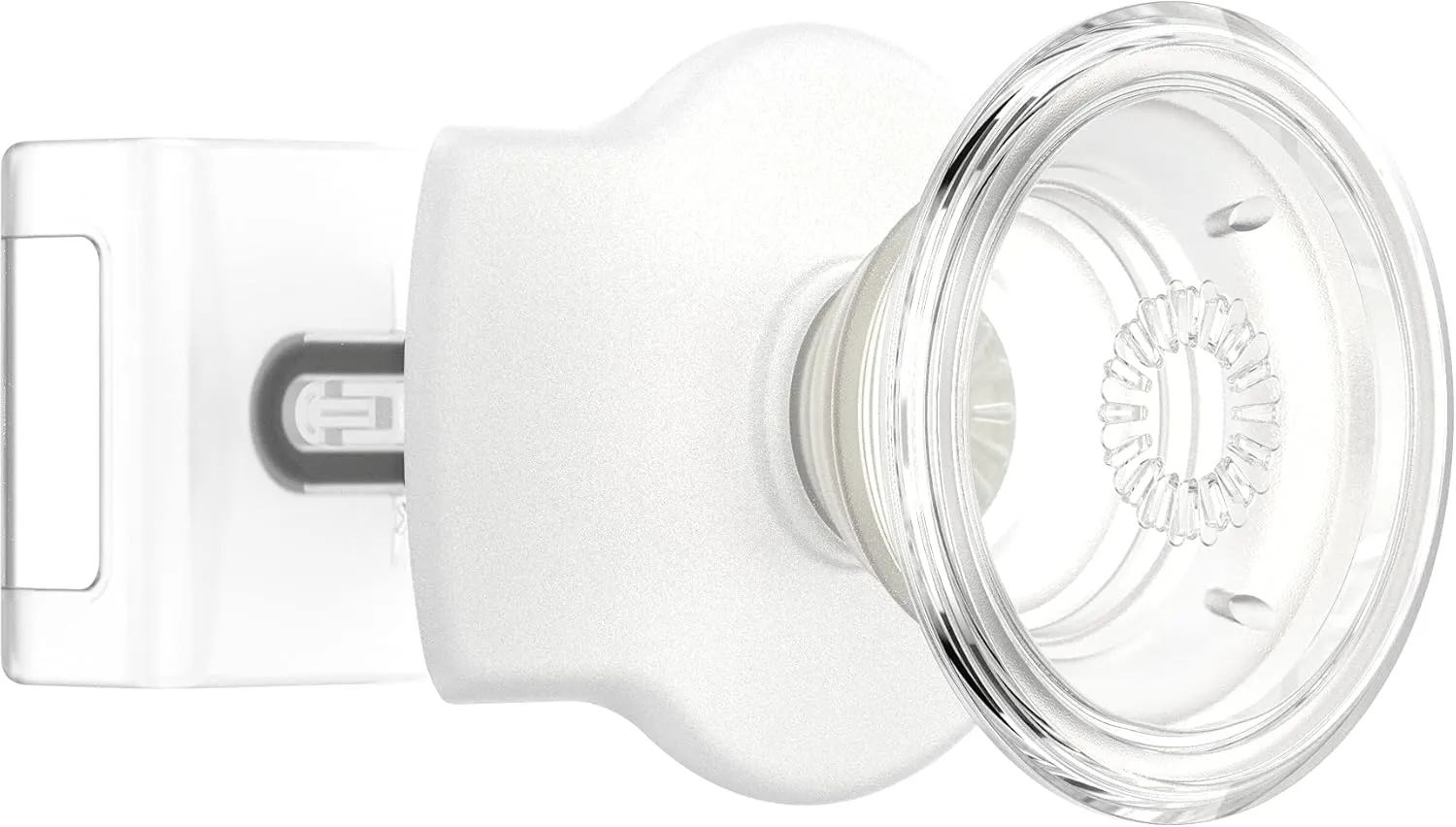 PopSockets Phone Grip Slide for Phones and Cases, Sliding Phone Grip with Expanding Kickstand - White and Clear