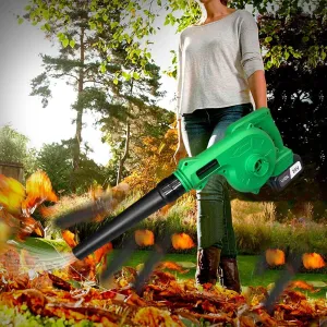 Powerful 2-in-1 Cordless Leaf Blower & Vacuum, Rechargeable