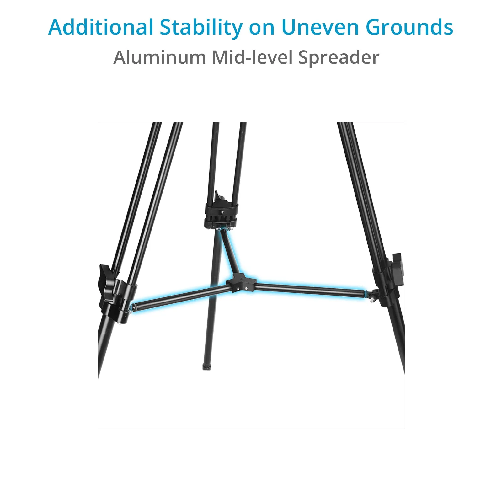 Proaim 75mm Camera Tripod Stand with Tripod Shoes| Payload - 35kg/70lb