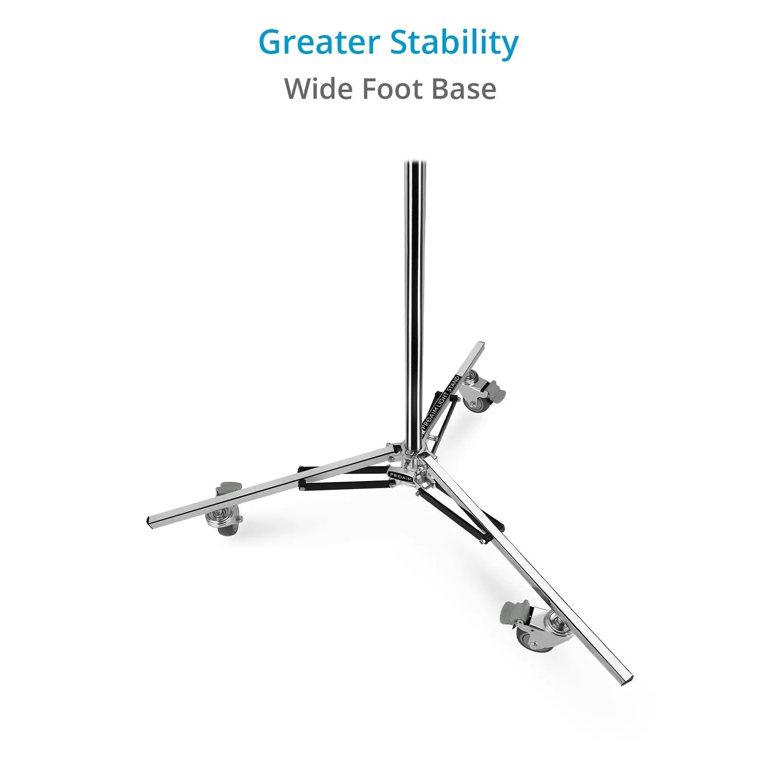Proaim Baby 5/8 Jr. Roller Support Stand w Wheels for Studio, Photography | Max. Height: 9.5 Feet