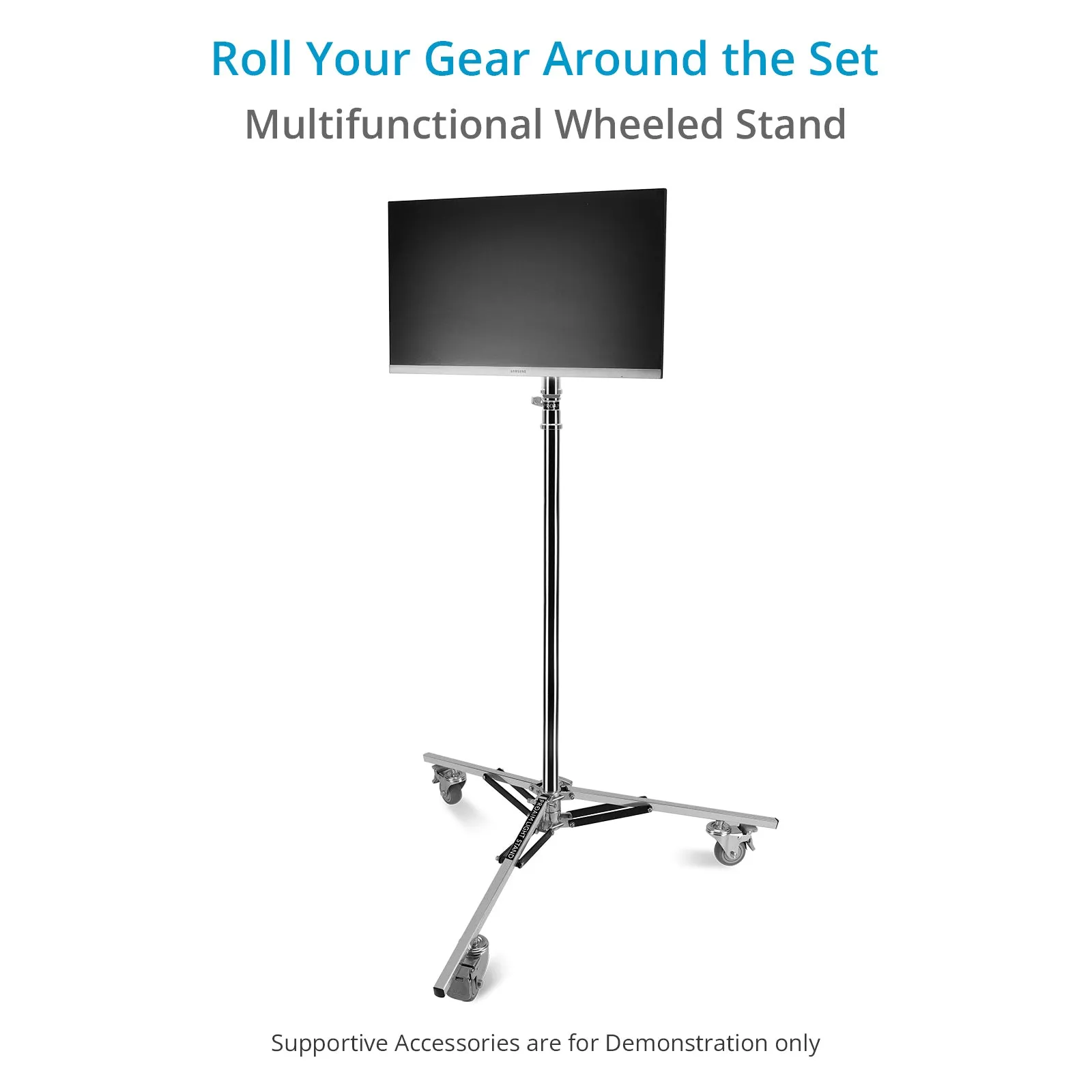 Proaim Baby 5/8 Jr. Roller Support Stand w Wheels for Studio, Photography | Max. Height: 9.5 Feet