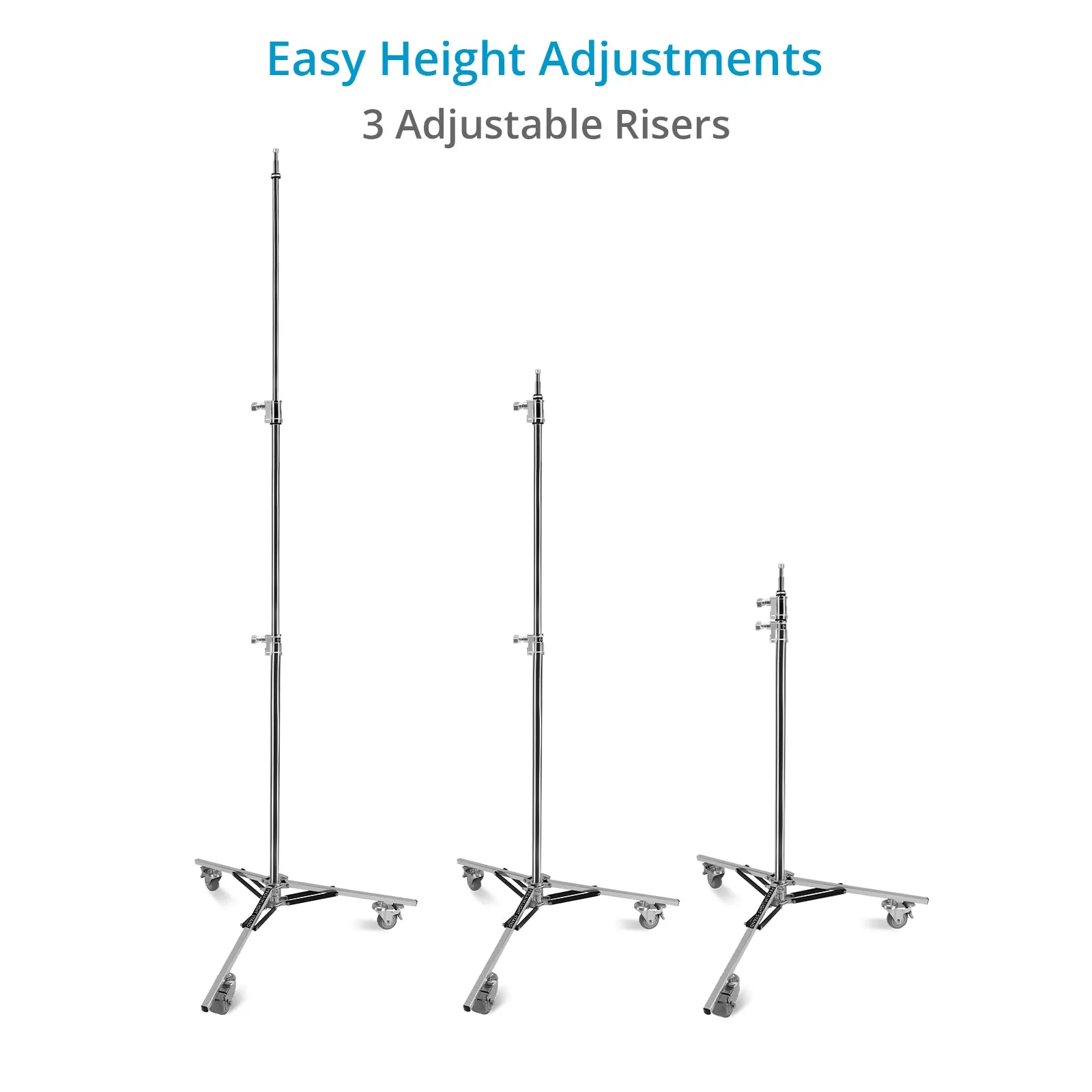 Proaim Baby 5/8 Jr. Roller Support Stand w Wheels for Studio, Photography | Max. Height: 9.5 Feet