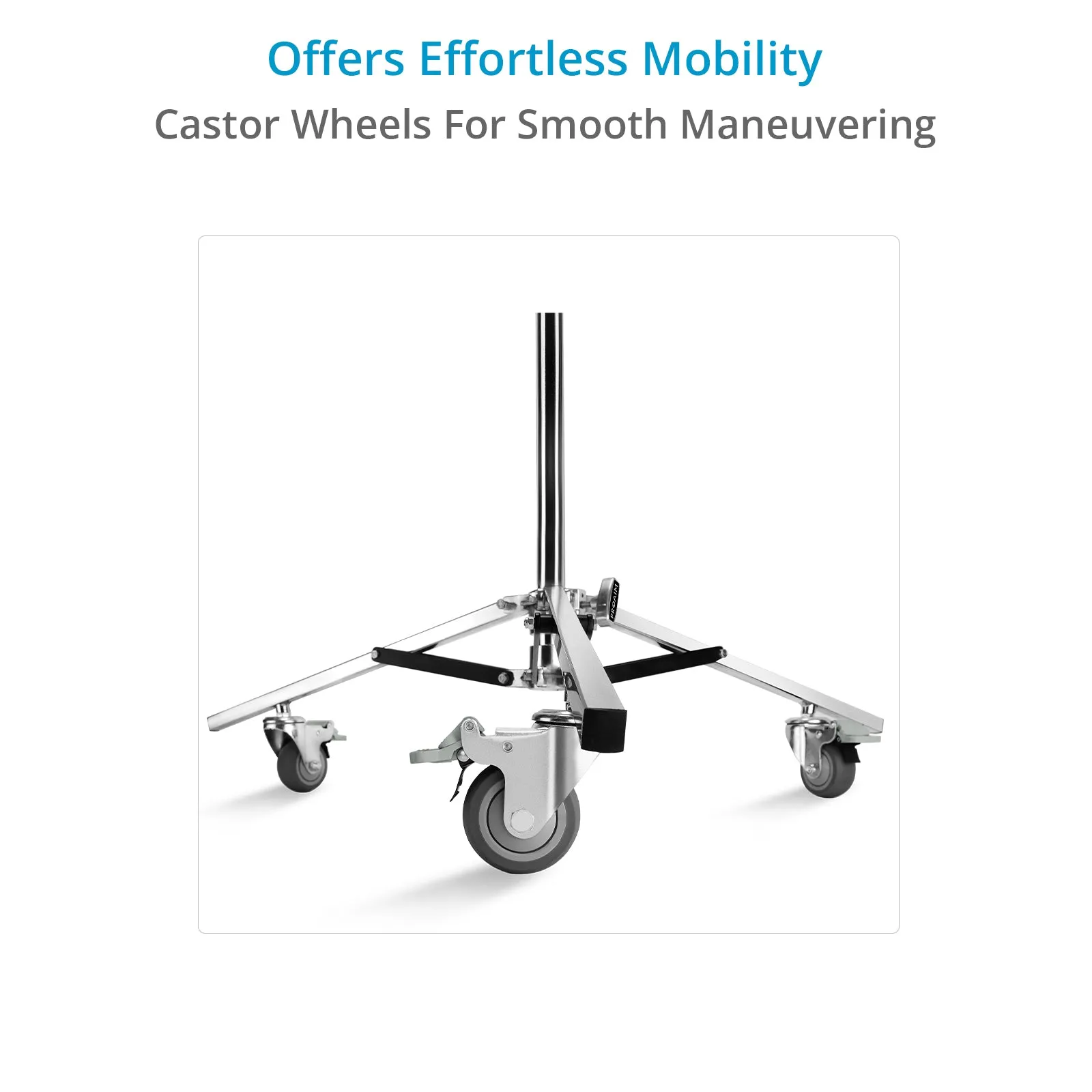 Proaim Baby 5/8 Jr. Roller Support Stand w Wheels for Studio, Photography | Max. Height: 9.5 Feet