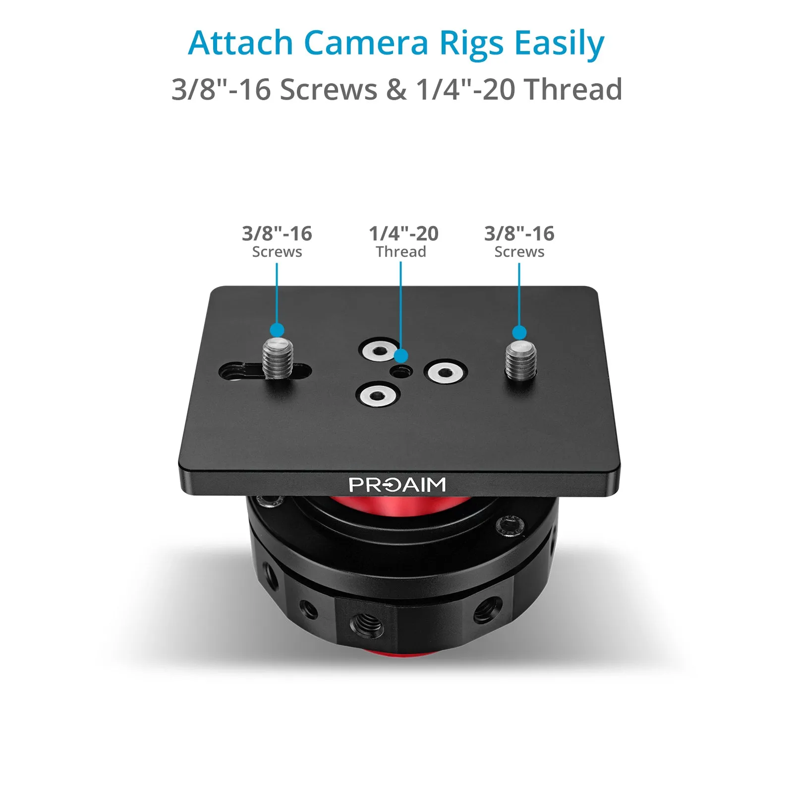 Proaim Camera Support Leveling Base  Mitchell & 3/8 Base Mount