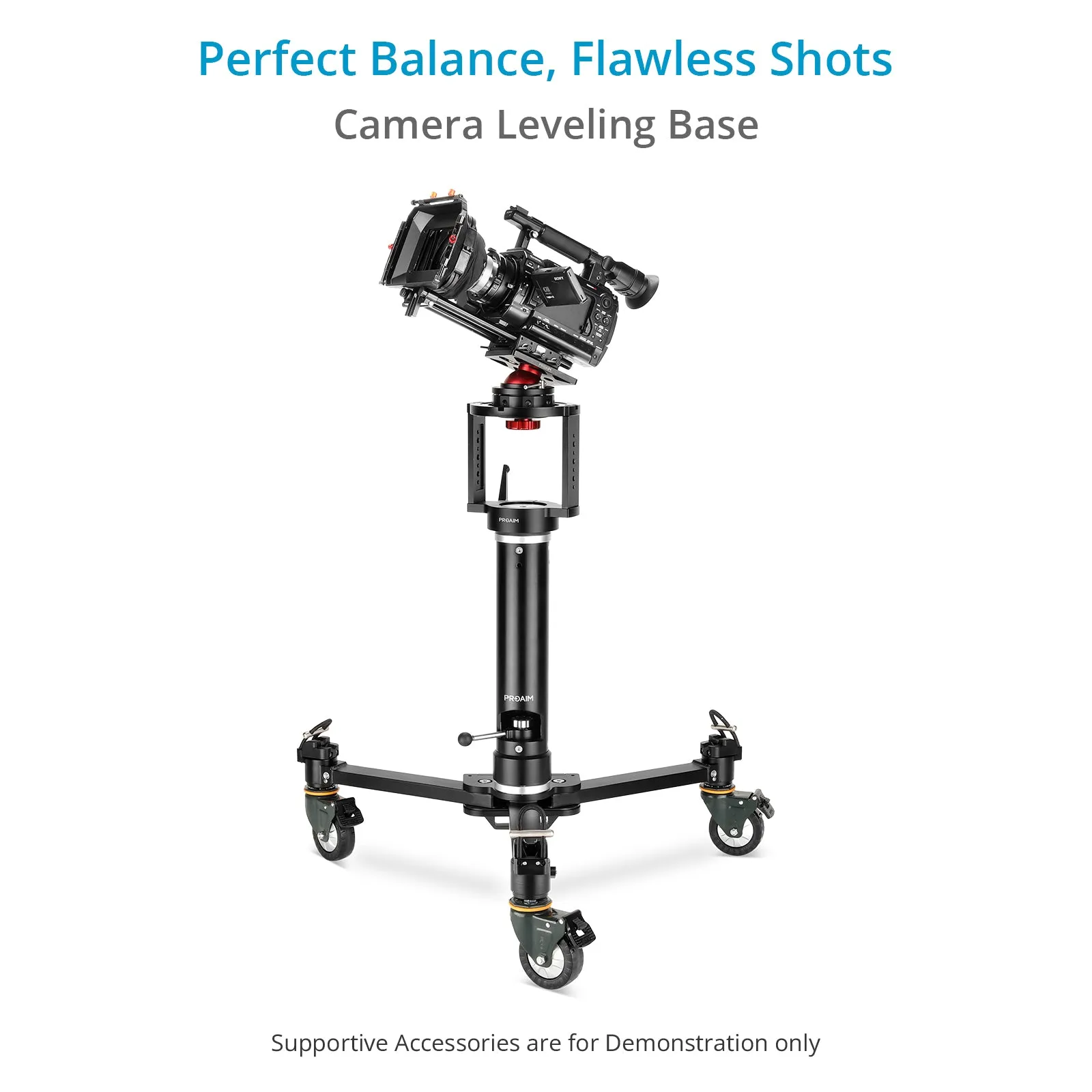 Proaim Camera Support Leveling Base  Mitchell & 3/8 Base Mount