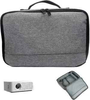 Projector Carrying Case Projector Case Waterproof Shock Resistant 7.7X5.9X6.5In Projector Bag with with Accessories Storage Pockets Zippered Handled Oxford Projector Carrying Case