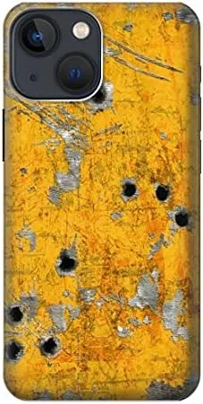R3528 Bullet Rusting Yellow Metal Case Cover for iPhone 13