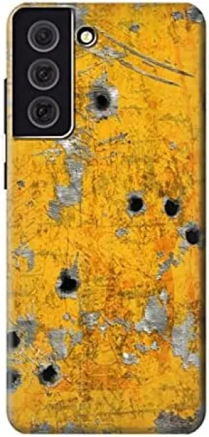 R3528 Bullet Rusting Yellow Metal Case Cover for Samsung Galaxy S21 FE 5G