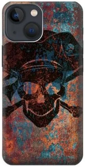 R3895 Pirate Skull Metal Case Cover for iPhone 13 mini