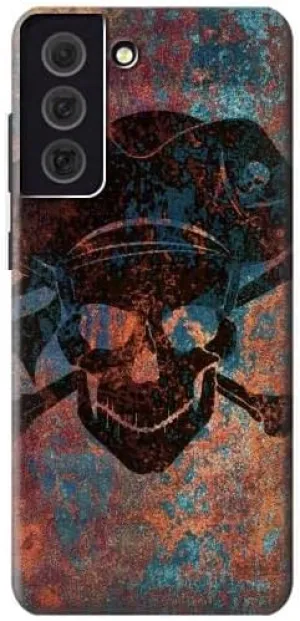 R3895 Pirate Skull Metal Case Cover for Samsung Galaxy S21 FE 5G